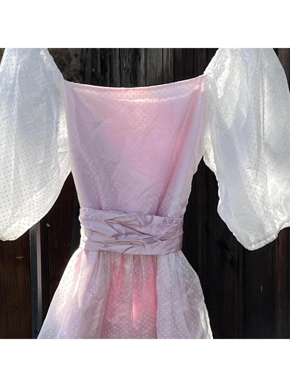 Cottage Style Swiss Dot Dress